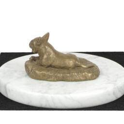 Bull Terrier, Dog White Marble Base Statue, Limited Edition, Artdog. Made Of Cold Cast Bronze. Perfect Gift. Limited Edition - thumbnail 3