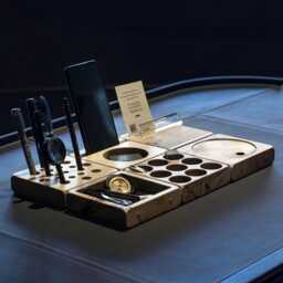 Walnut Magnetic Desk Organizer Modular Office Tidying Kit - thumbnail 2