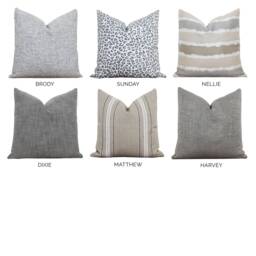 Gray Outdoor Pillow Covers Stripe Pillows Summer D??cor Leopard Patio Indoor & White - thumbnail 3