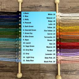Macrame Wall Hanging Modern Fiber Art With Wooden Accents - thumbnail 2