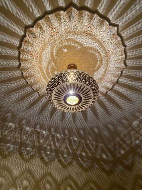 Handmade Moroccan Brass Pendant Light, Home Decor Lighting - image 1