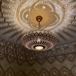Handmade Moroccan Brass Pendant Light, Home Decor Lighting - thumbnail 4