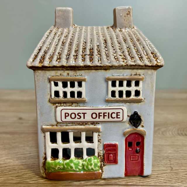 Ceramic Candle Tealight Holder Village Post Office Countryside Theme Home D??cor/Quirky Ornament - image 1