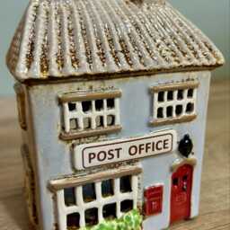 Ceramic Candle Tealight Holder Village Post Office Countryside Theme Home D??cor/Quirky Ornament - thumbnail 3