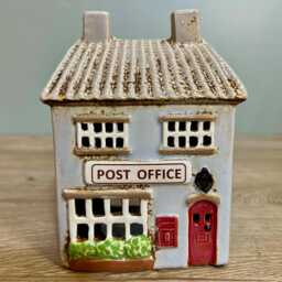 Ceramic Candle Tealight Holder Village Post Office Countryside Theme Home D??cor/Quirky Ornament - thumbnail 1