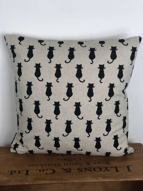 Black Cat Cushion, Print Pillow, Perfect Gift For Lovers, Christmas Gift, Xmas Present - image 1