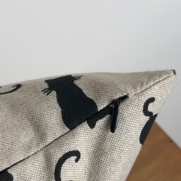 Black Cat Cushion, Print Pillow, Perfect Gift For Lovers, Christmas Gift, Xmas Present - thumbnail 2