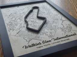 Watkins Glen International Wall Art Laser Engraved Wood, Nascar Gift - thumbnail 1
