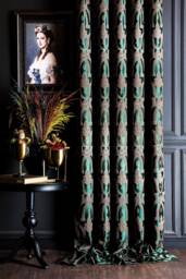 Curtains Panel Striped Patterned Fabric Luxury Bedroom Living Room Green Black Gold Gray Navy Custom Size Drape