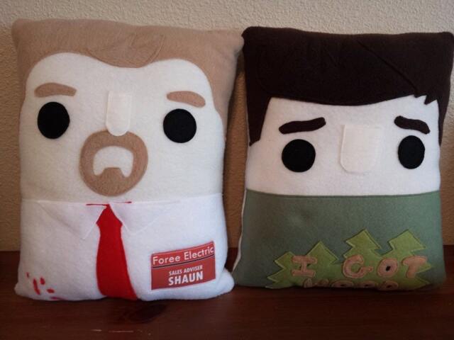 Shaun Of The Dead, Pillow, Plush, Cushion, Novelty