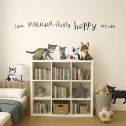 Tabby Mctat Family Wall Sticker - Julia Donaldson Cat Nursery Decor Soames Susan Samuel Quote Art For Children's Room - thumbnail 3