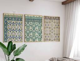 Set Of 3 Arabic Prints, Wall Art, Islamic Decor, Pattern Poster Set, Gallery Wall, Art Print, A1/A2/A3/A4 - thumbnail 1