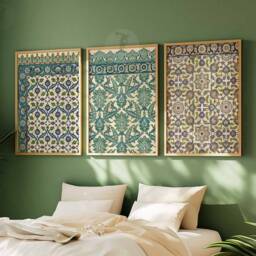 Set Of 3 Arabic Prints, Wall Art, Islamic Decor, Pattern Poster Set, Gallery Wall, Art Print, A1/A2/A3/A4 - thumbnail 3