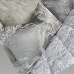 Silver Grey Marble Cushion Cover - 12 X 20 Elegant Accent, Handmade in Uk, Luxury Alexis Pillow - thumbnail 2