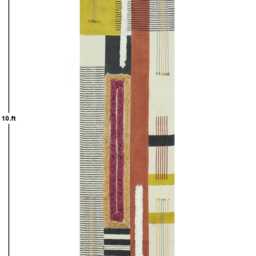 Block Printed Cotton Stair Runner Rug, Handmade Hallway Decor - thumbnail 2