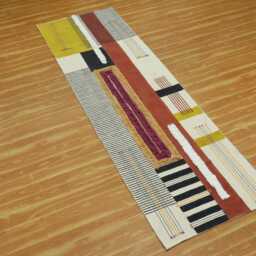 Block Printed Cotton Stair Runner Rug, Handmade Hallway Decor - thumbnail 3