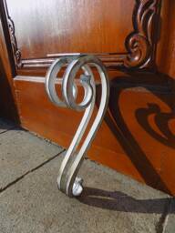 Table Legs/ White With Bronze Patina /Furniture Legs/Metal Coffee Table Diy Modern One Leg Base