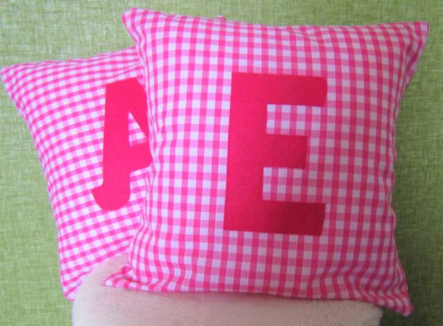 Initial Cushion - Personalised Bedroom Decor Nursery Baby Gift Cuddle Cushion Birthday Idea