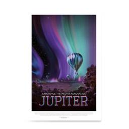Nasa Space Tourism Posters - Wall Art Print For Home, Office, School, Classroom Decor Jupiter Experience The Mighty Auroras - thumbnail 2