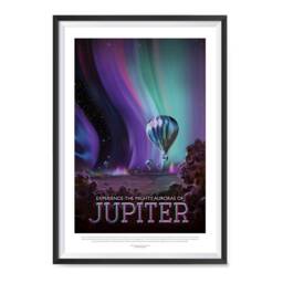 Nasa Space Tourism Posters - Wall Art Print For Home, Office, School, Classroom Decor Jupiter Experience The Mighty Auroras - thumbnail 1
