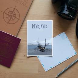 Reykjavik Iceland Art Print - Sun Voyager, Retro Travel Poster - thumbnail 3