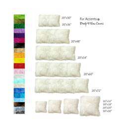 Plush Faux Fur Pillow Cover - Shag Body Pillow, Handmade in Usa - thumbnail 2