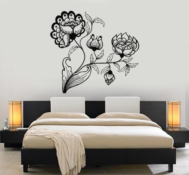 Wall Decal Flower Floral For Bedroom Vinyl Sticker Mural Art 1441Dz - image 1