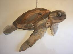 Wooden Turtle From The Sea, 83 cm - thumbnail 1