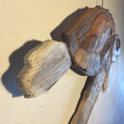 Wooden Turtle From The Sea, 83 cm - thumbnail 2