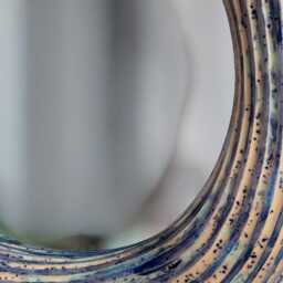 Handmade Ceramic Wall Mirror Funky Home Decor - thumbnail 4