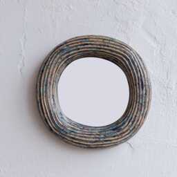 Handmade Ceramic Wall Mirror Funky Home Decor - thumbnail 3
