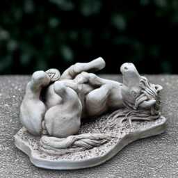 Concrete Horse Sculpture Outdoor Animal Decoration Handmade Figure Front Door Ornament Garden & Home Yard Art Lover Gift - thumbnail 1