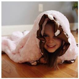 Pink Minky Blanket, Monogram Baby Kids Room Decor, Girls Customized Blankets, Monogrammed Blanket - thumbnail 1