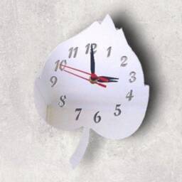 Leaf Acrylic Clock - Many Colours Available - Bespoke Shapes & Sizes Made - thumbnail 2