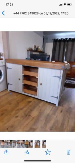 Butchers Block Style Kitchen Island/Breakfast Bar - image 1