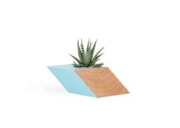 Geometric Douglas Fir Planter, Modern Succulent Candle Holder