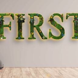 Custom Led Backlit Moss Letter 61 cm Tall Wedding Decor - thumbnail 2