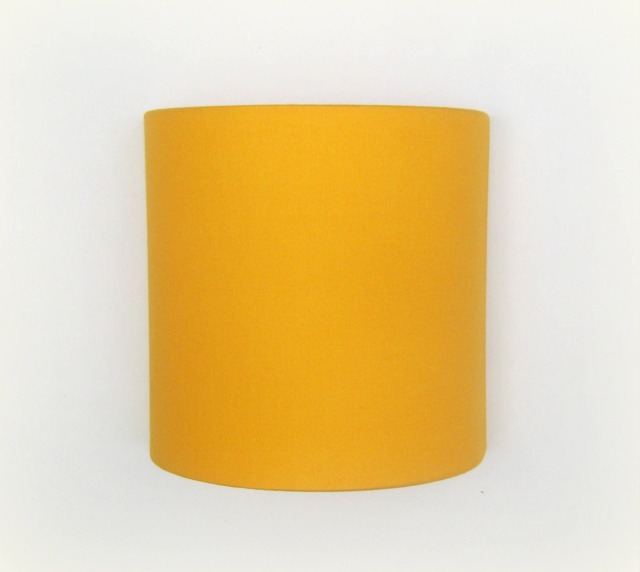Semi-Circle Wall Light Design Plain Fabric Pale Yellow Bright Chick Mustard Made in France - image 1