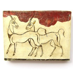 Minoan Antelopes Fresco Painting From Akrotiri Santorini , Museum Copy For Gift Her - thumbnail 3