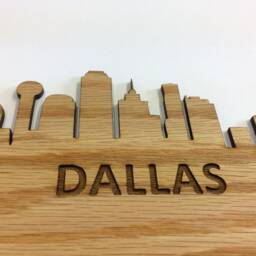 Dallas Skyline Picture Frame - 8x10 Holds 5x7 Photo Frame, Gift For Move, Texas Vacation - thumbnail 3