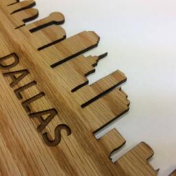 Dallas Skyline Picture Frame - 8x10 Holds 5x7 Photo Frame, Gift For Move, Texas Vacation - thumbnail 2