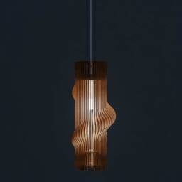 Handmade Birch Plywood Pendant Light - Minimalist Wood Ceiling Lamp - thumbnail 3