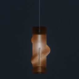 Handmade Birch Plywood Pendant Light - Minimalist Wood Ceiling Lamp - thumbnail 2