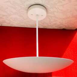 Matte White Dome Pendant Light Scandinavian Brass Hanging Ceiling Lamp Fixture Chandelier - thumbnail 2