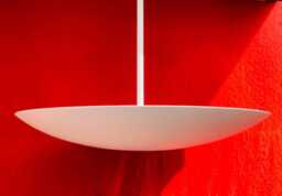 Matte White Dome Pendant Light Scandinavian Brass Hanging Ceiling Lamp Fixture Chandelier - thumbnail 1
