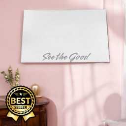 Rectangle Shaped Mirrors With White Backing & Hooks, Bespoke Shapes Made, Engraving Services