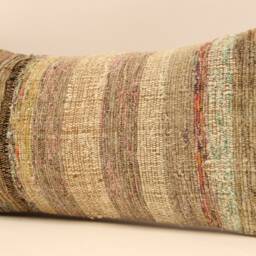 Bohemian Cushion Wool Pillow Sofa Bed Aztec Very Rare Kilim 10x20 Emroidered Home Throw 4Yef-181 - thumbnail 3