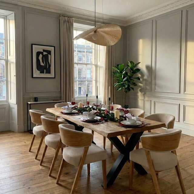 Firsby Xf Chunky Steel Dining Table Natural Live Edge Rustic X Frame Legs Handmade Characteristic Of The Countryside - image 1