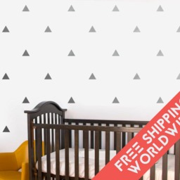 Triangle Baby Blue Wall Decals Decor Aqua Stickers Nursery Boy Girl Sky Pattern Modern & Scandinavian - thumbnail 4