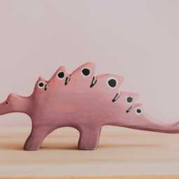 Wooden Stegosaurus Toy, Montessori Prehistoric Animal, Dinosaur, Waldorf Dinosaur Figure, Adorable Gift, Jurassic Park Animals - thumbnail 3